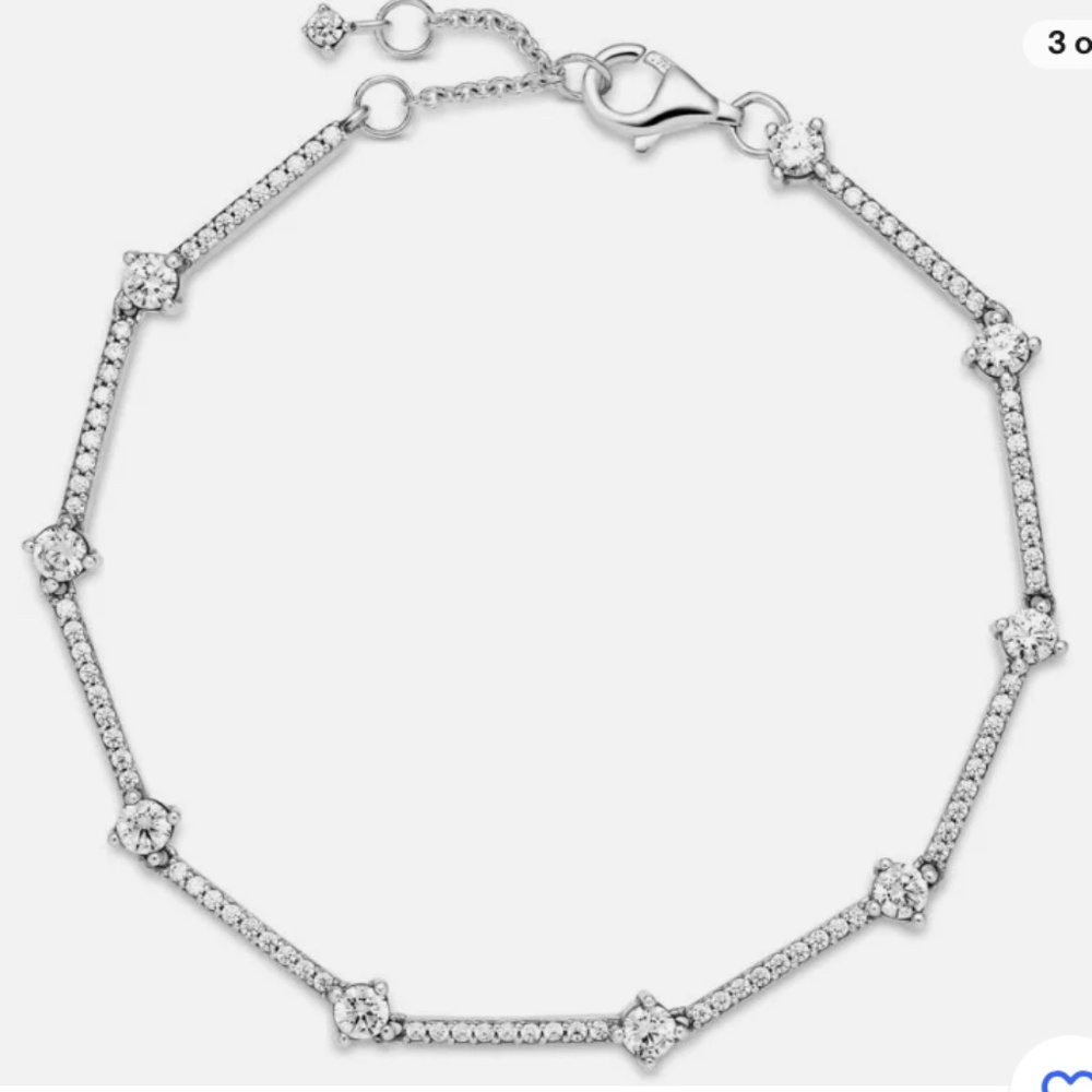 Pandora Sparkling Pave Bars, Clear CZ Bracelet